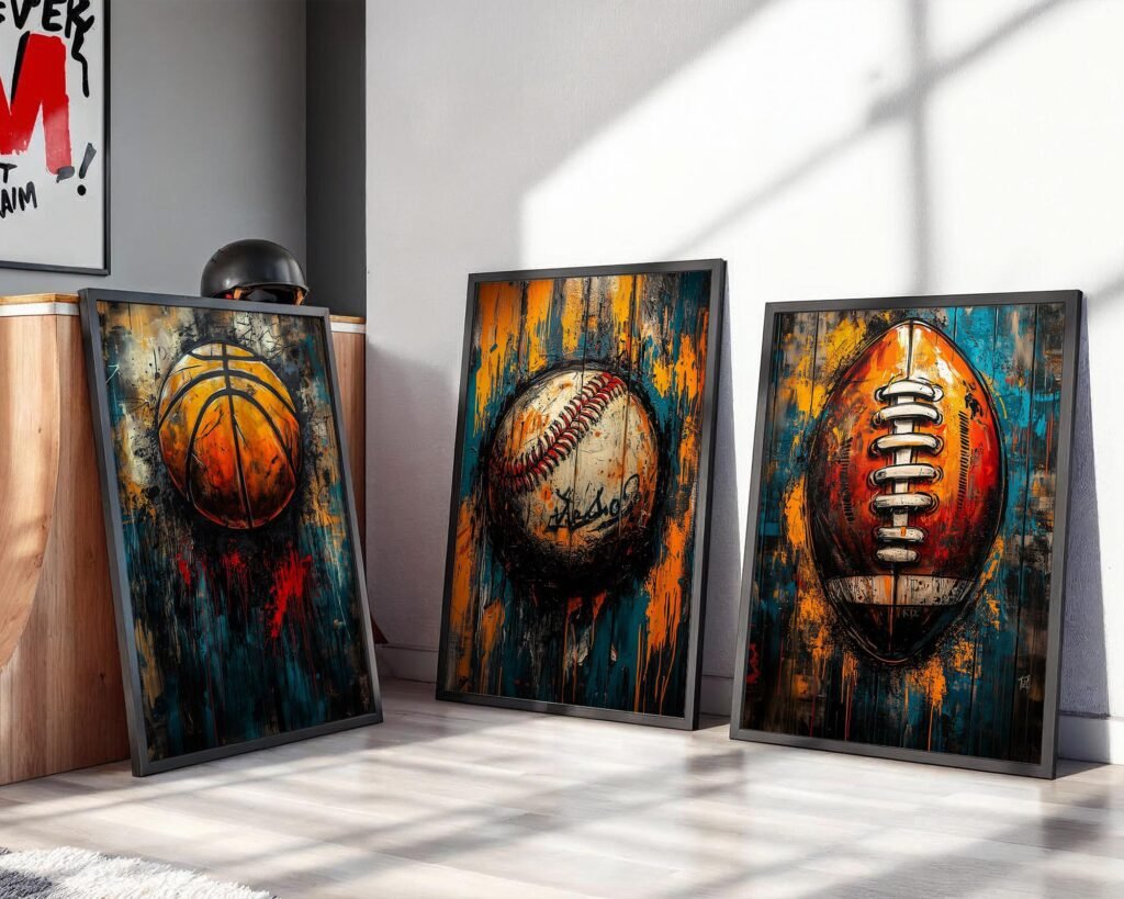 Sport Wall Art for Teen Rooms Dynamic Motion Posters  Shop Artesty